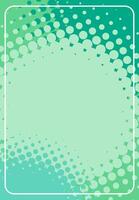 A light green abstract background with a halftone dot pattern and featuring a blank white frame or border in the middle, creating a clean and modern design with a subtle texture. vector