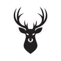 a deer head against a white background vector