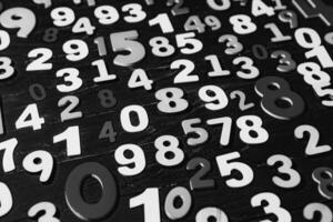 Minimalistic Black and White Numbers Pattern photo