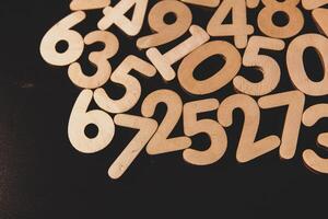 A textured background with faded numbers in an old, distressed style. photo