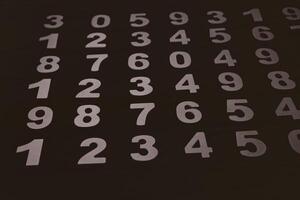 Abstract Mathematical Numbers on a Dark Background photo