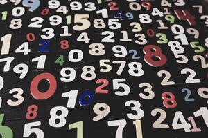 Abstract background with random numbers. Business pattern. banking activity and mathematics. photo