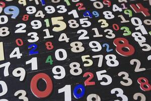 Abstract background with random numbers. Business pattern. banking activity. photo