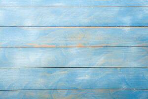 Old blue painted wood wall texture. Abstract background for design and decoration. photo