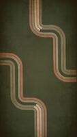 Trendy retro 1970s curved stripes grunge background with gently flowing faded lines in earthy color tones with copy space. This vintage vertical motion background animation is HD and a seamless loop. video