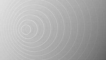 Science background with concentric circles radiating on a grid pattern. Geometric design perfect for scientific, technological, or analytical content. Clean modern minimalist design. HD loop. video