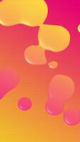 Vibrant abstract liquid background with fluid morphing glossy blob shapes and a smooth gradient of warm colors. Fresh energetic playful background for social media and branding. video