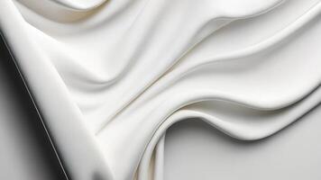 Smooth beige silk Canvas fabric flowing on a neutral background, creating an elegant and luxurious waves aesthetic 4k video