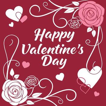 valentine's day card vector