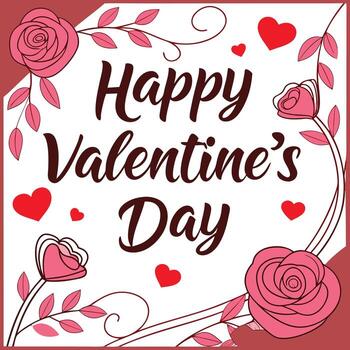 Romantic Valentine's Day Celebration Background Design vector