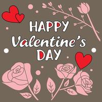 Valentine's Day Background with Heart Decorations and Sparkles vector