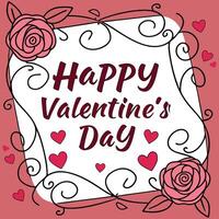 Romantic Valentine's Day Backdrop for Cards and Invitations vector