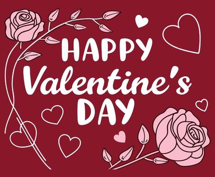 Happy Valentine's Day Digital Artwork for Creative Designs vector