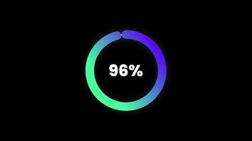 Progress Circle Bar Animation with black background x video