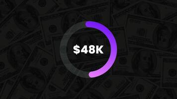 Progress Circle Bar Animation with black background video