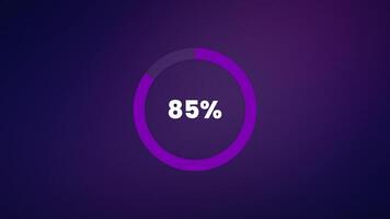 Progress Circle Bar Animation with black background ab video