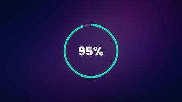 Progress Circle Bar Animation with black background ak video