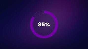 Progress Circle Bar Animation with black background aj video