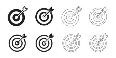 Minimalist Target with Arrow Icons Collection vector