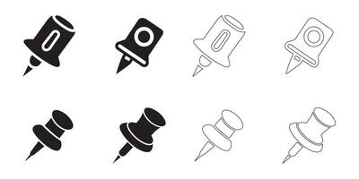Minimalist Pushpin Icons Collection vector