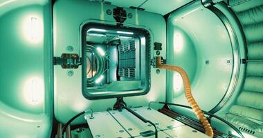 Interior view of an advanced module on the International Space Station video