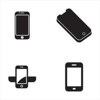 Smartphone Icon Set with Clean Lines vector