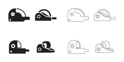 Tape Dispenser Icon Set with Clean Lines vector