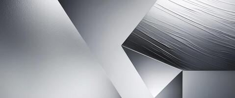 Elegant modern design with a textured metallic finish on a silver gradient background. photo