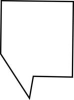 Blank comic speech bubble frame for dialogue, text, storytelling design projects, comics, chat icons, or graphic elements. illustration vector