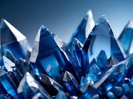 A Close Up View of Deep Blue Crystal Shards Background photo