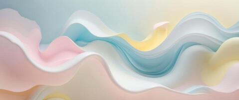 Pastel colored abstract background with fluid melting shapes creating a beautiful and unique design photo
