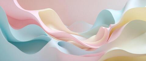 Pastel colored abstract background with fluid melting shapes creating a beautiful and unique design. photo
