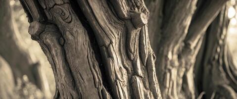 Macro Texture of an Old Tree Trunk in Natural Light photo