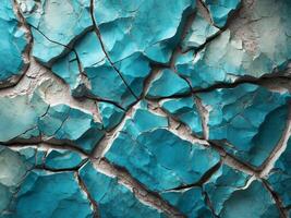 Broken motif turquoise stone texture background material. photo