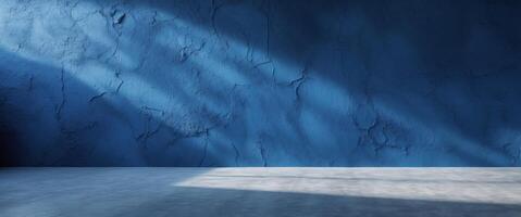 Vibrant deep blue textured wall creates a stunning backdrop for design projects with a bold and captivating aesthetic. photo
