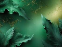 Elegant abstract textured green gradient background with space for design photo
