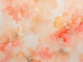 Soft peachy abstract watercolor for colorful backgrounds photo