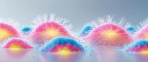 Vibrant Microscopic View of Colorful Bacteria in Abstract Form photo