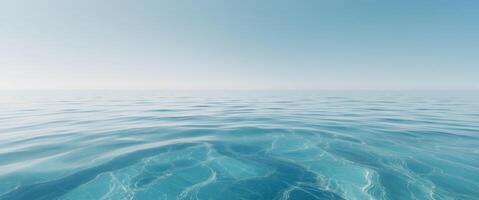 Ocean Mirror Effect Reflecting Earth with Crystal Clear Waters and Open Space for Text or Messaging photo