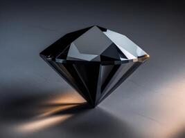 A Black Diamond Shaped Object Rests on a Surface photo