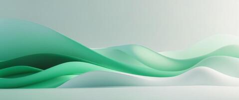 Smooth transition of colors from green to white in a gradient background photo