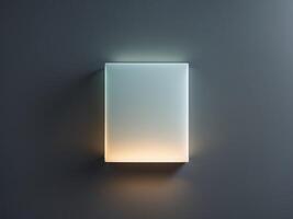 Stylish and Modern Square Light Featuring a Soft Gradient Glow for a Touch of Elegance. photo