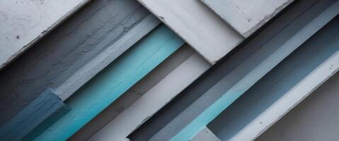 Abstract concrete wall with diagonal color gradients Shades of gray and blue create a textured backdrop photo