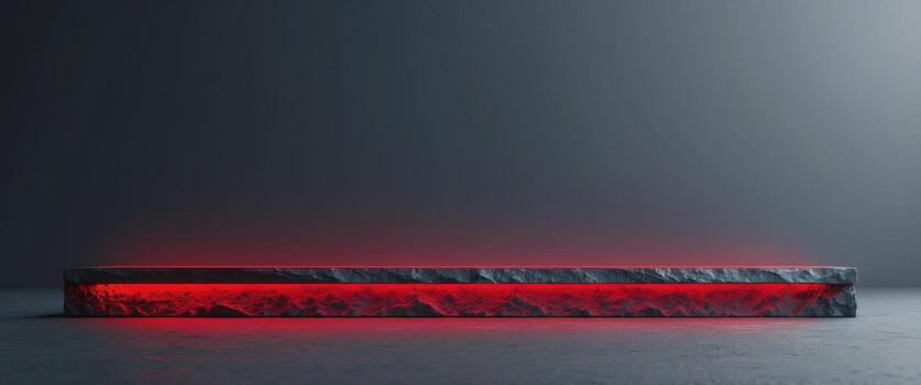 Red Glowing Border with Slate Texture Providing Empty Space for Custom Text or Graphics photo