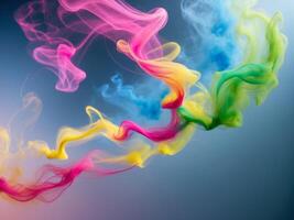 Abstract Colorful Smoke Swirls and Vapor. photo