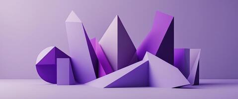 Vibrant Geometric Abstract in Shades of Purple photo