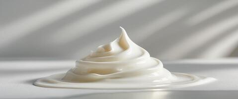 Creamy White Lotion Texture for Skincare Beauty Product Background photo