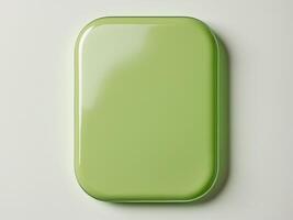 a simple green rectangle with rounded corners photo