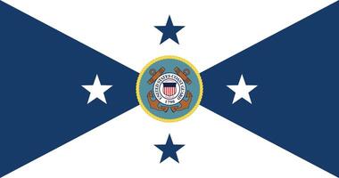 Vice Commandant of the USCG Flag Illustration Premium Quality vector