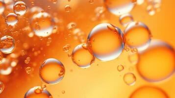shot orange bubbles background photo